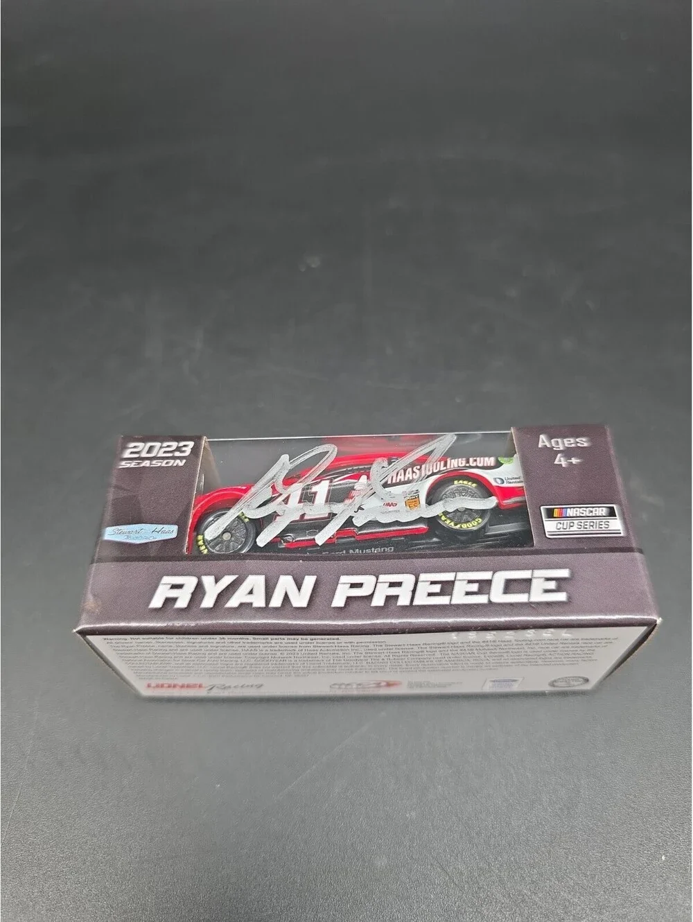 Autographed Lionel Racing Ryan Preece #41 Haas 2023 Mustang 1:64